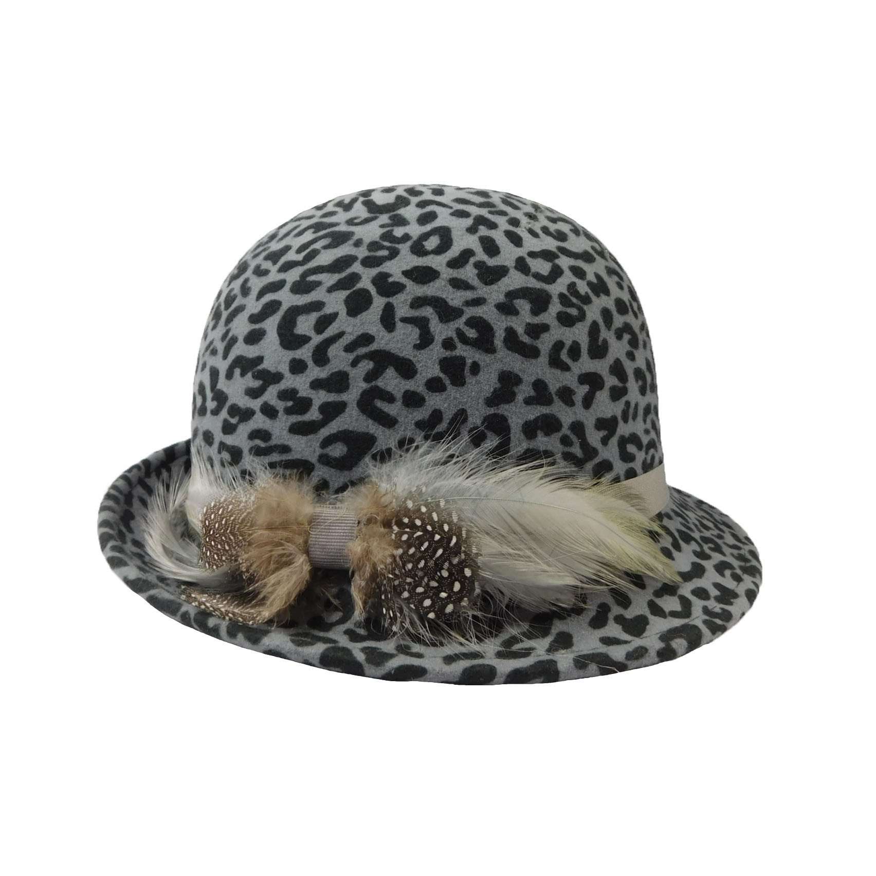 Grey Cheetah Cloche Cloche Jeanne Simmons    
