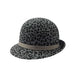 Grey Cheetah Cloche Cloche Jeanne Simmons    