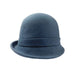 Wool Felt Cloche with Lily Accent, Cloche - SetarTrading Hats 