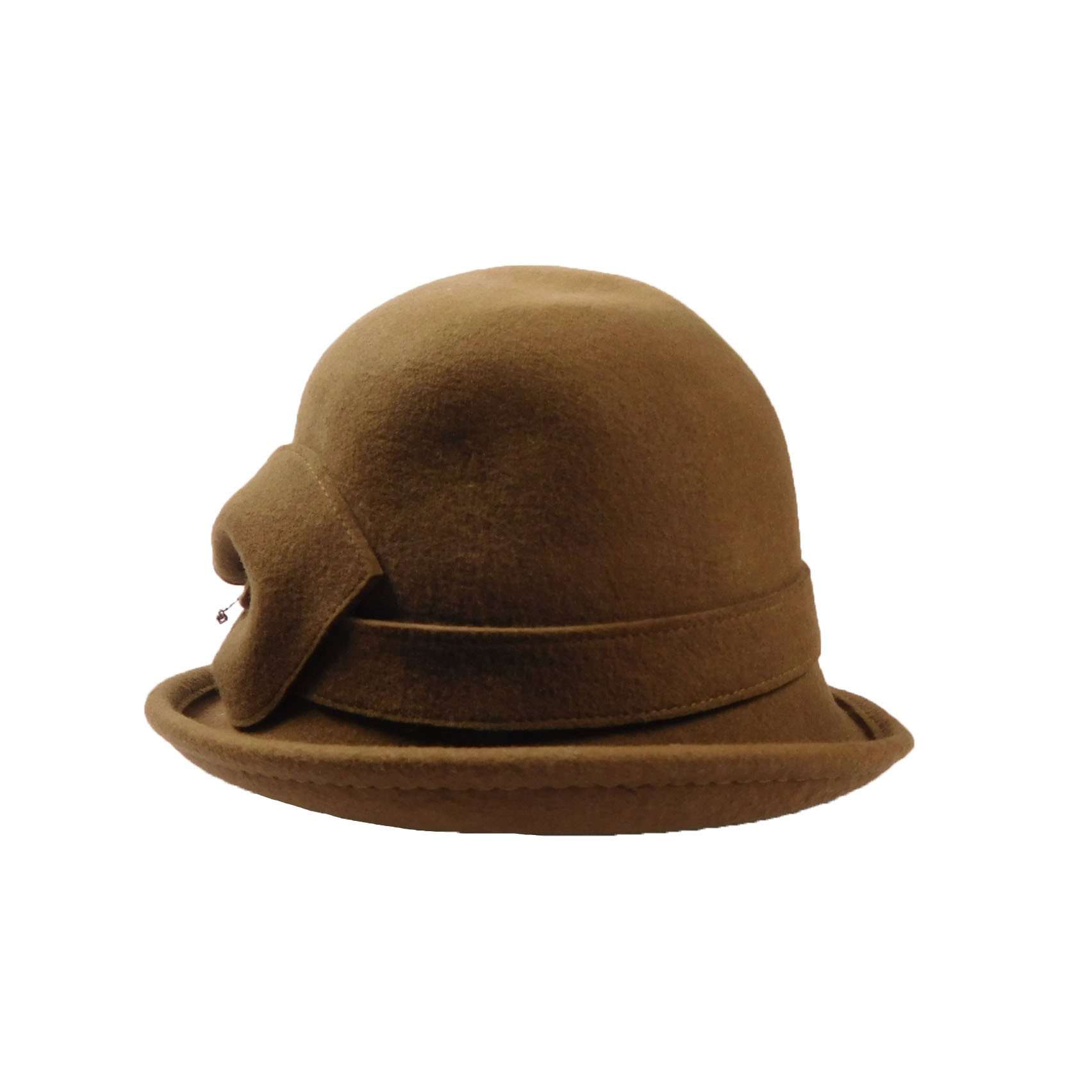 Wool Felt Cloche with Lily Accent, Cloche - SetarTrading Hats 