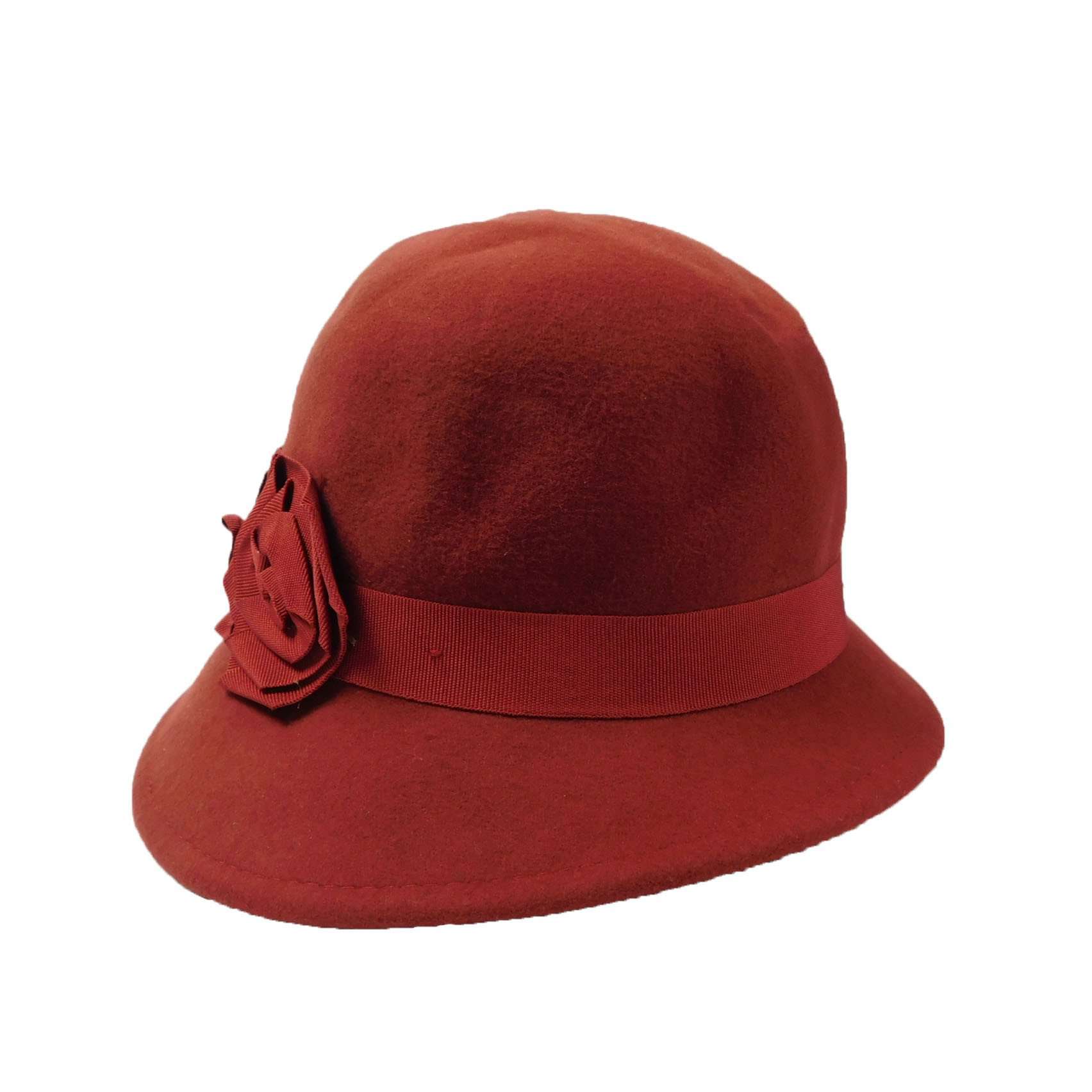 Unique Wrinkled Wool Felt Cloche, Cloche - SetarTrading Hats 