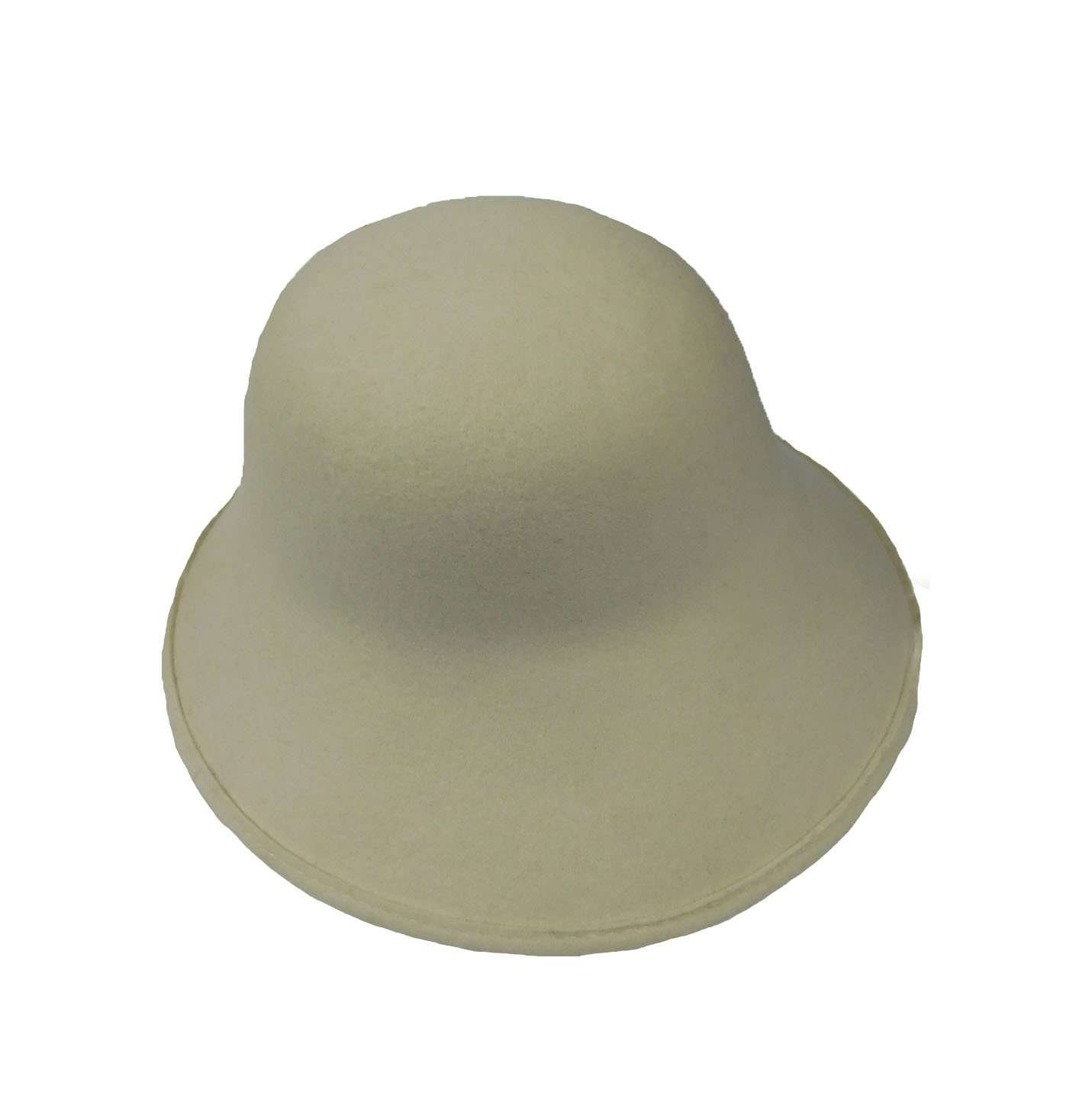 Wool Felt Hat with Shapeable Brim - Scala Hats Cloche Scala Hats LF10BB Winter White  