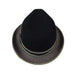 Two-Tone Wool Fedora Hat, Black - Jeanne Simmons Hats Fedora Hat Jeanne Simmons    