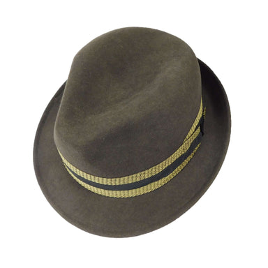 Wool  Felt Fedora Hats, Olive- Jeanne Simmons Hats Fedora Hat Jeanne Simmons    
