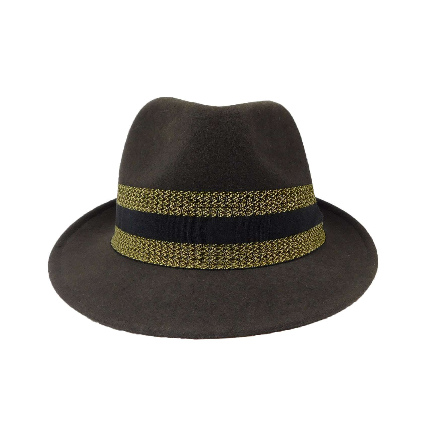 Wool  Felt Fedora Hats, Olive- Jeanne Simmons Hats Fedora Hat Jeanne Simmons    