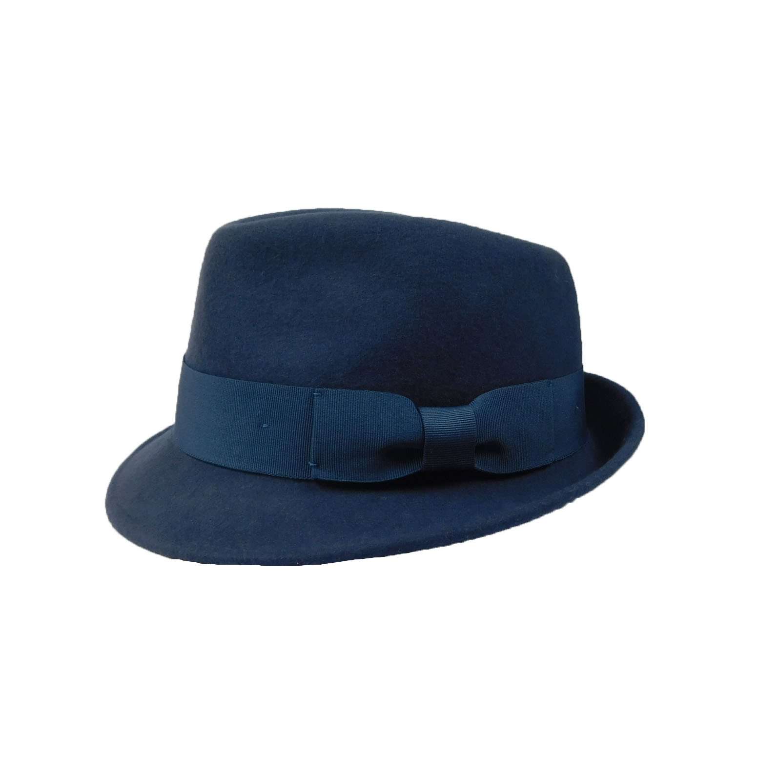 Wool Felt Fedora Hat, Smokey Blue - Jeanne Simmons Hats Fedora Hat Jeanne Simmons    