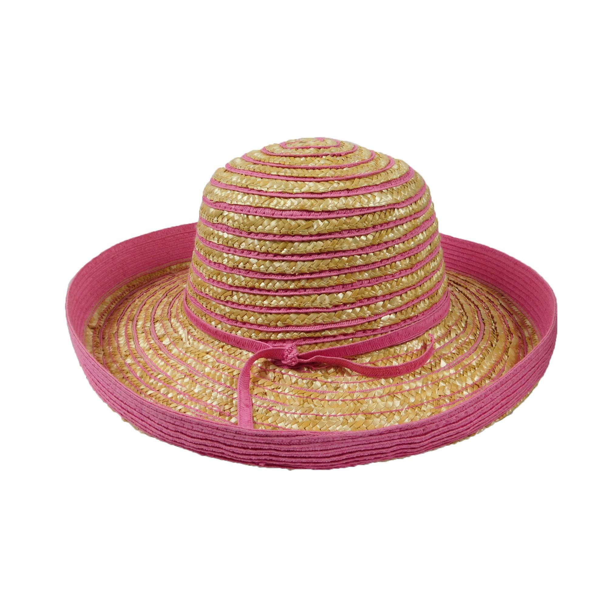 Striped Straw Kettle Brim Hat Kettle Brim Hat California Hat Company    