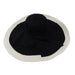 Ribbon Hat with Extra Large Wired Brim Floppy Hat Jeanne Simmons WSRP501BW Black and White  