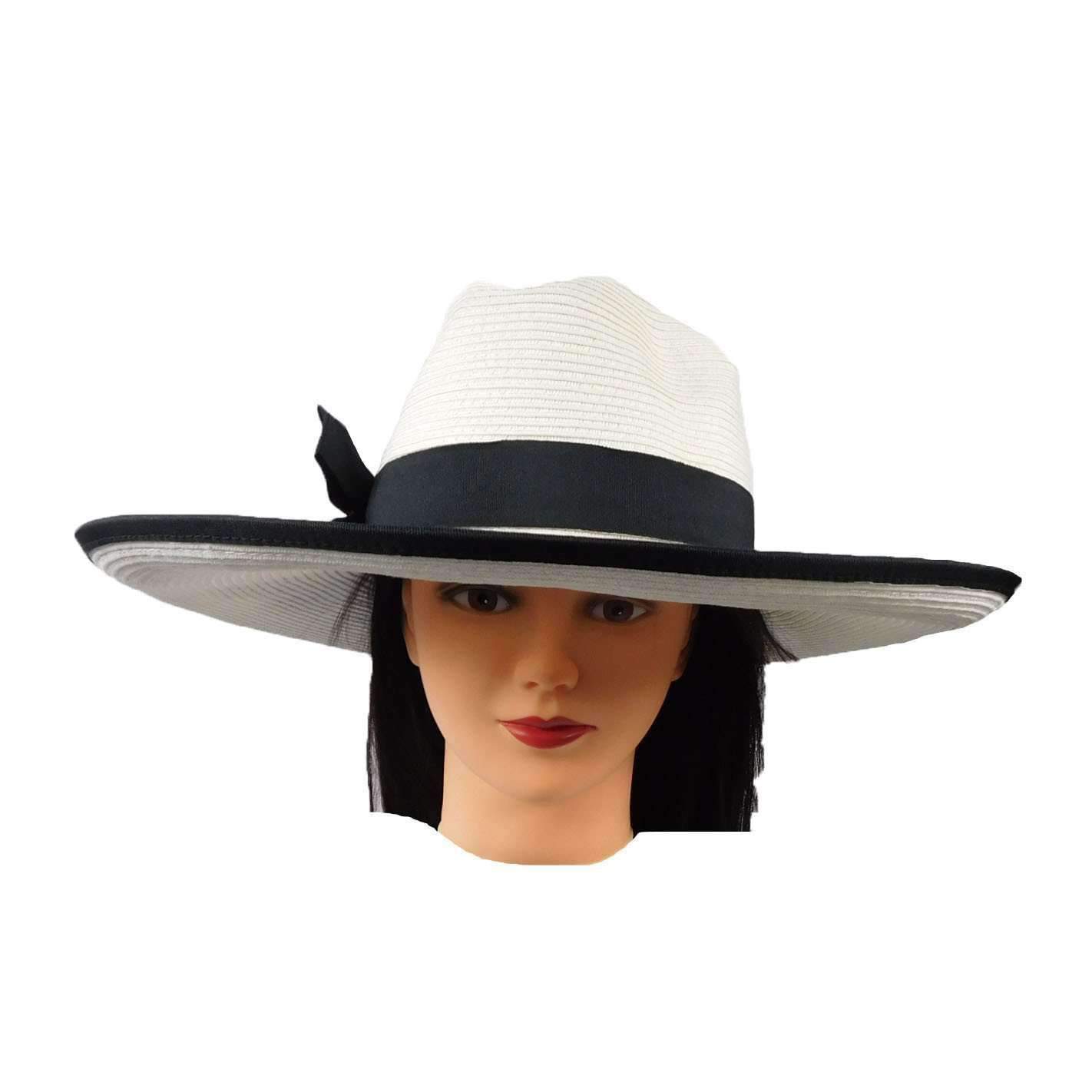 Elegant Wide Brim Straw Hat - Large and X-Large Size Women