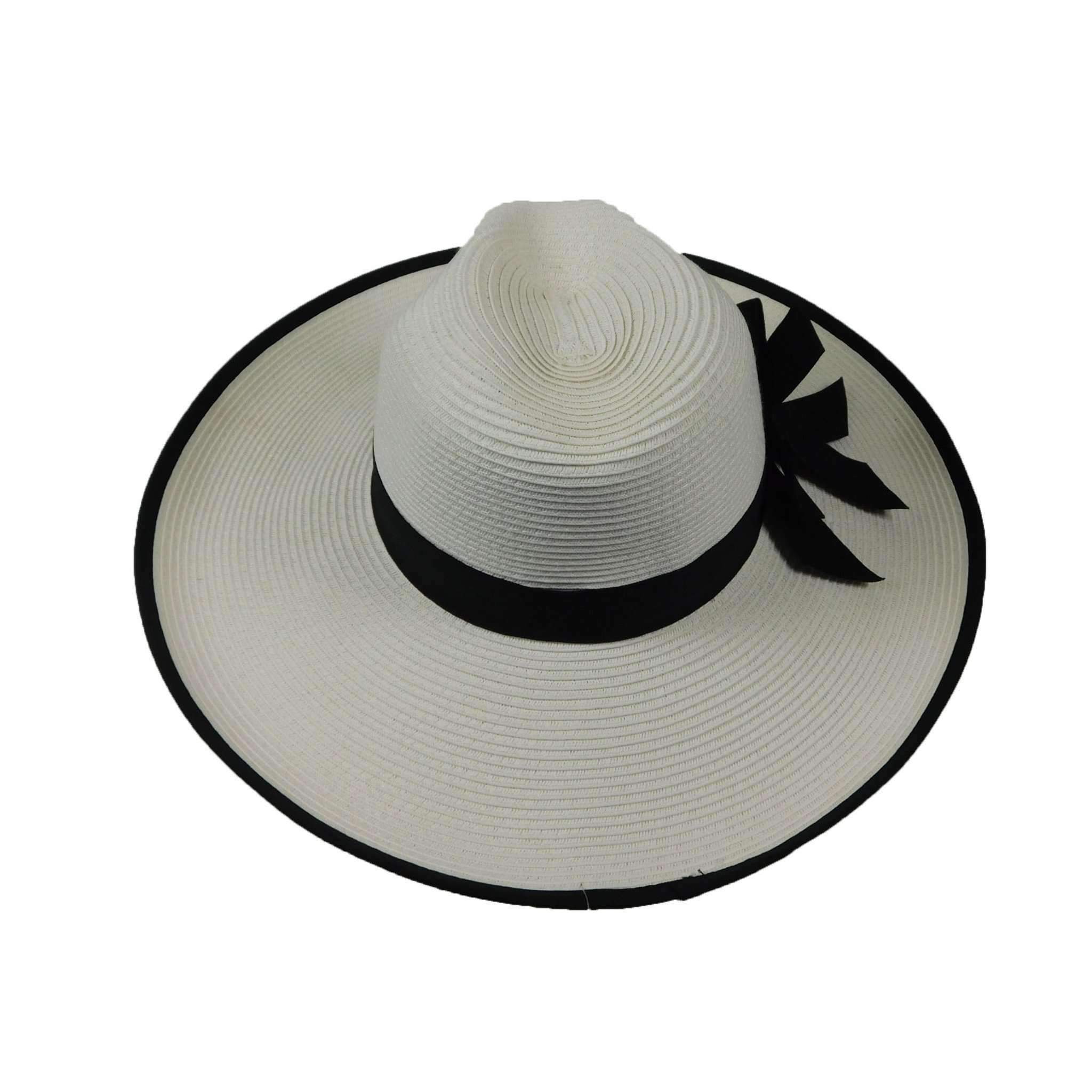 Elegant Wide Brim Straw Hat - Large and Extra-Large Size Safari Hat Jeanne Simmons    