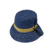 Summer Cloche with Wax Cord - Cappelli Straworld Cloche Cappelli Straworld WSPS524NV Navy  