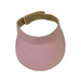 Solid Color Straw Sun Visor - Jeanne Simmons Accessories Visor Cap Jeanne Simmons js6300PK Pink  