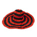 Super Wide Brim Sun Hat - Jeanne Simmons Hats Wide Brim Sun Hat Jeanne Simmons JS9518 Black / Red Medium (57 cm) 