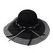 Three Tone Wool Felt Floppy Floppy Hat SetarTrading Hats WWWF160BK Black  
