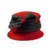 Little Two Tone Cloche with Bow Beanie Jeanne Simmons js7585RD Red  