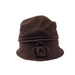Chocolate Brown Beanie with Rose Beanie Boardwalk Style Hats WWBW149BN Brown  