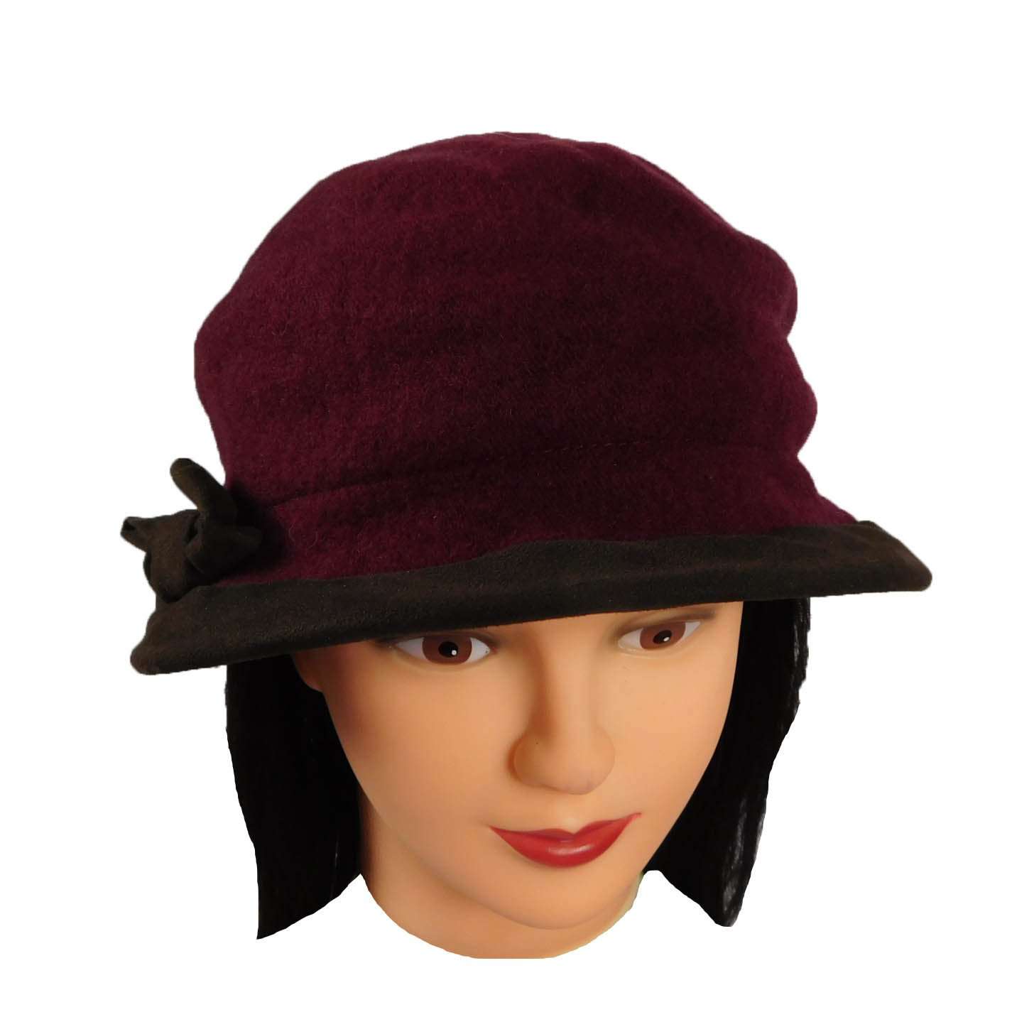 Two Tone Small Cloche Beanie Boardwalk Style Hats    