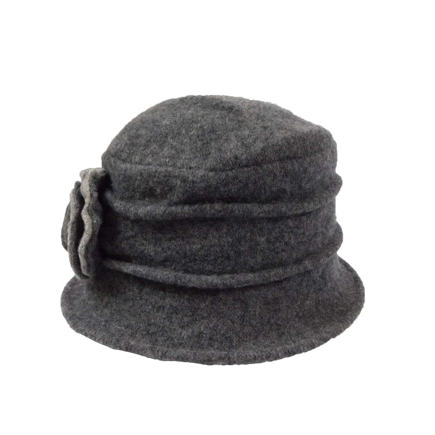 Boiled Wool Pleated Hat Beanie Jeanne Simmons    