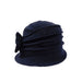 Navy Boiled Wool Pleated Beanie Beanie Boardwalk Style Hats    