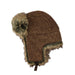 Crocheted Knit Trapper Hat Trapper Hat Jeanne Simmons WWAK213BN Brown  