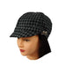 Black and Grey Houndstooth Cap Cap Jeanne Simmons    