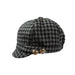 Black and Grey Houndstooth Cap Cap Jeanne Simmons    