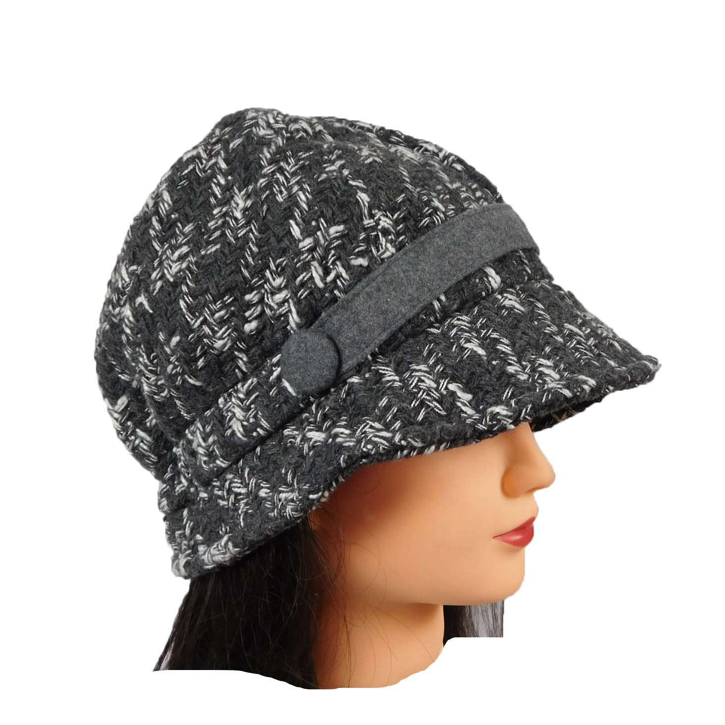 Wool Blend Brim Cloche, Cloche - SetarTrading Hats 