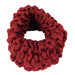 Chunky Knit Infinity Scarf Scarves Ori WWPK107BD Burgundy  