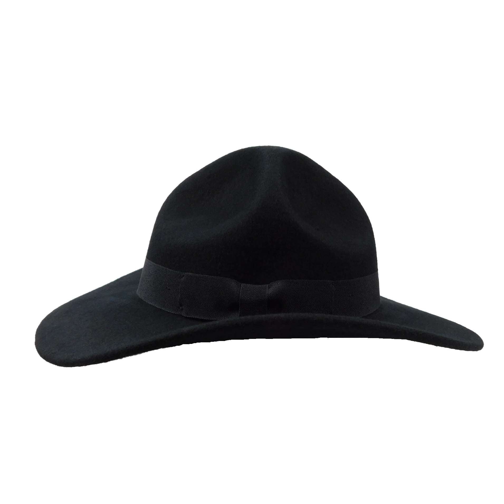 Merino Wool Felt Campaign Hat Cowboy Hat Epoch Hats MWWF977BKS Black S/M 