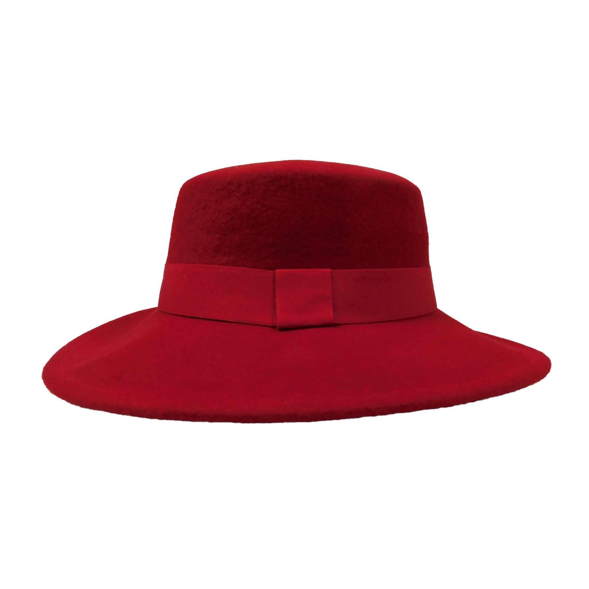 Red Wool Felt Bolero Hat - JSA for Women Bolero Hat Jeanne Simmons js7162RD Red Medium (22.25") 
