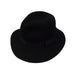 Floppy Wool Felt Fedora Hat by JSA -Black Fedora Hat Jeanne Simmons js7411bk Black  