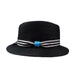 Summer Porkpie Hat Gambler Hat Jeanne Simmons WSPS622BK Black  