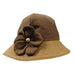 Linen Summer Cloche Hat with Flower - Jeanne Simmons Hats, Cloche - SetarTrading Hats 