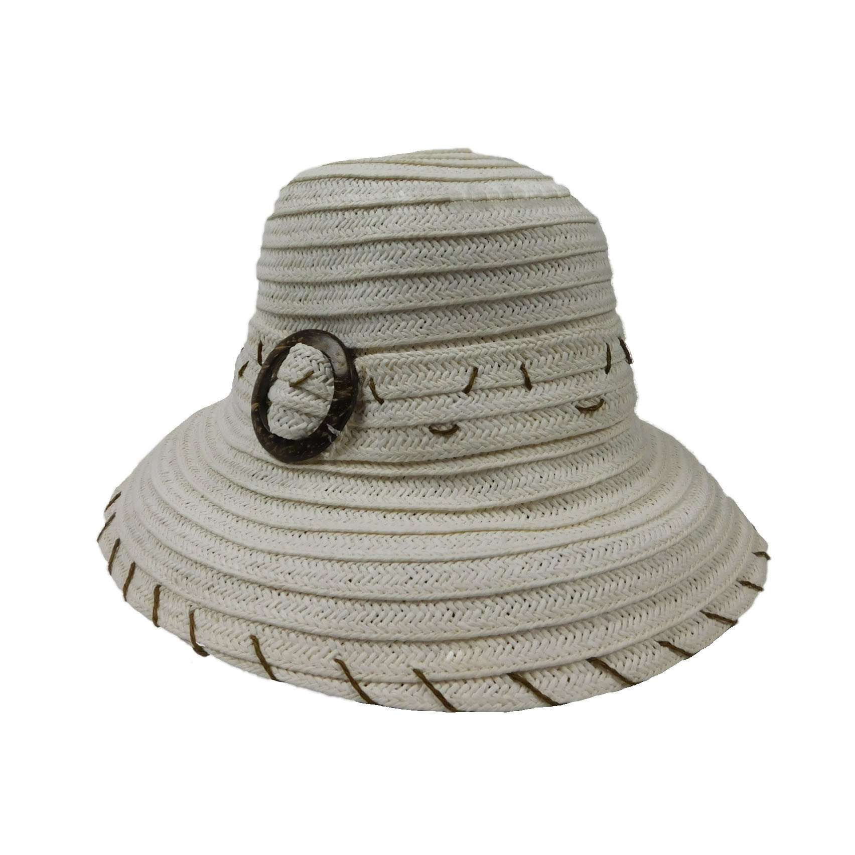 White Summer Bucket Hat Wide Brim Hat Jeanne Simmons    