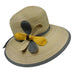 Big Brim Sun Hat with Flower Accent Wide Brim Hat Jeanne Simmons WSPO596NT Natural  