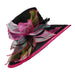 Organza Hat with Fuchsia Trim - Jeanne Simmons Hats Dress Hat Jeanne Simmons    