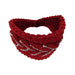 Knit Earwarmer Headband with Rhinestone Detail Headband Ori M0022RD Red  