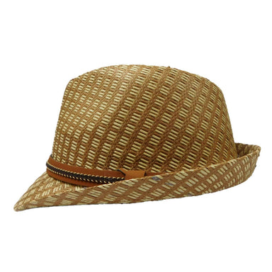 Checkered Summer Fedora Hat Fedora Hat Mentone Beach MSPS890BNM M  