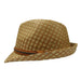 Checkered Summer Fedora Hat, Fedora Hat - SetarTrading Hats 