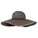 Striped Large Brim Sun Hat - Scala Hats Floppy Hat Scala Hats WSlc710BN Brown  