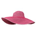 Striped Large Brim Sun Hat - Scala Hats Floppy Hat Scala Hats WSlc710FC Fuchsia  