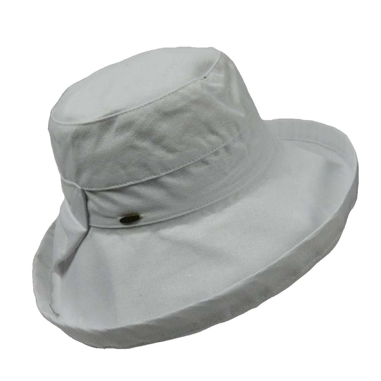 Kettle Brim Cotton Hat with Bow - Scala Hats Kettle Brim Hat Scala Hats WSCT638WH White  