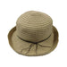 Kettle Brim Ribbon Hat - Scala Collection Hats Kettle Brim Hat Scala Hats WSPP634BG Beige  