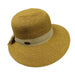 Sun Hat with Iridescent Ribbon Band by Cappelli Straworld Wide Brim Hat Cappelli Straworld WSPS641CR Cream  