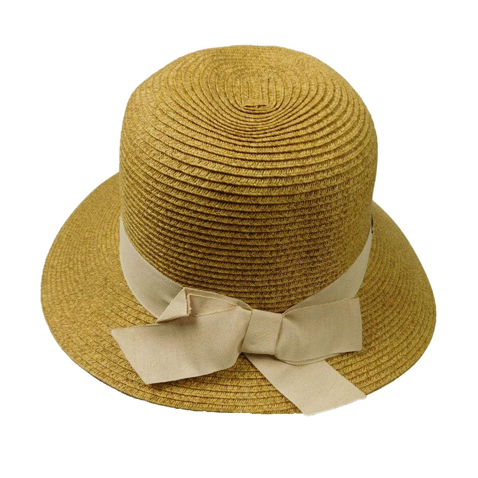 Sun Hat with Iridescent Ribbon Band by Cappelli Straworld Wide Brim Hat Cappelli Straworld    