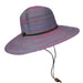 Saltwater Taffy Polybraid Wide Brim Beach Hat - DPC Sun Hats Wide Brim Sun Hat Dorfman Hat Co. LP313VI Violet Medium (57 cm) 