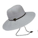 Saltwater Taffy Polybraid Wide Brim Beach Hat - DPC Sun Hats Wide Brim Sun Hat Dorfman Hat Co. LP313WH White Medium (57 cm) 
