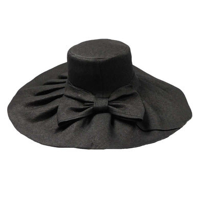 Classy Sun Hat with Large Bow - Jeanne Simmons Hats Wide Brim Sun Hat Jeanne Simmons    
