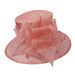 Downturned Brim Sinamay Dress Hat Dress Hat Something Special LA WSSY750PK Pink  