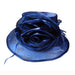 Organza Hat with Rose Dress Hat Something Special LA WSSK760NV Navy  